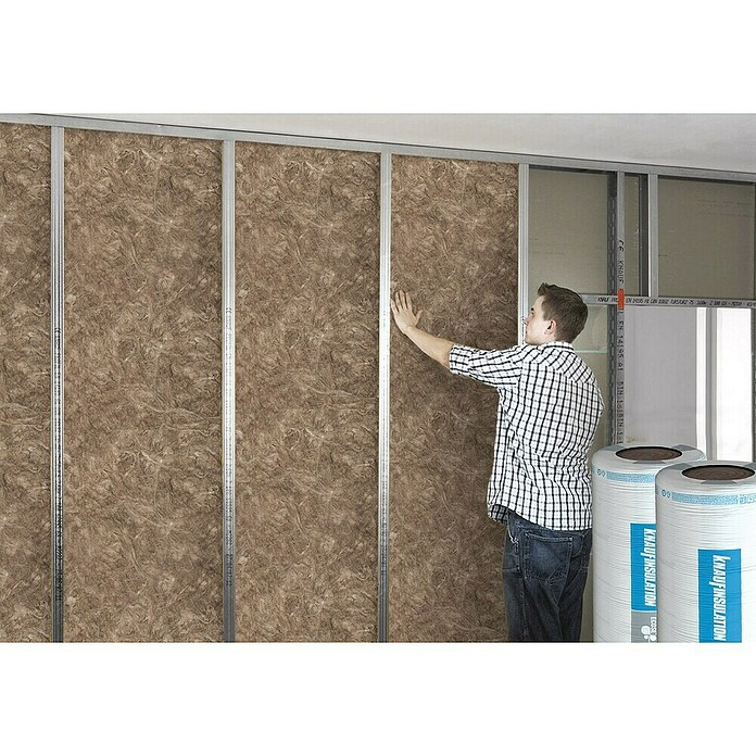 Knauf Insulation Glaswolle Trennwand-Dämmrolle TI 140 (970 x 62,5 x 5 cm, 2 Stk.) | BAUHAUS