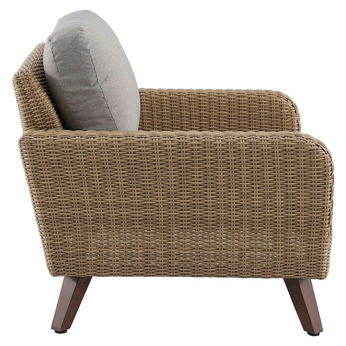 Sillón de jardín Royal Riviera (An x Pr x Al: 89 x 93 x 75 cm, Beige, Ratán sintético/Aluminio) | BAUHAUS