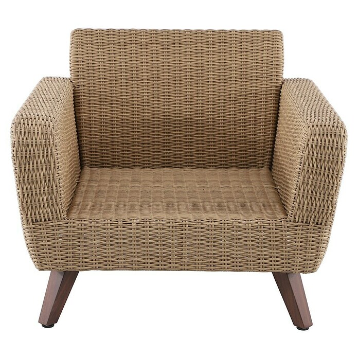Sillón de jardín Royal Riviera (An x Pr x Al: 89 x 93 x 75 cm, Beige, Ratán sintético/Aluminio) | BAUHAUS