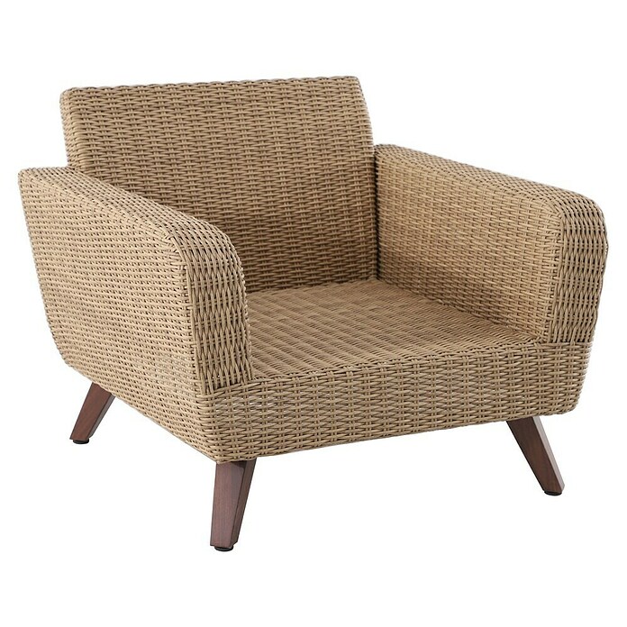 Sillón de jardín Royal Riviera (An x Pr x Al: 89 x 93 x 75 cm, Beige, Ratán sintético/Aluminio) | BAUHAUS