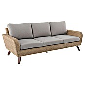 Conjunto de muebles Royal sofá + sillones + mesa (4 pzs., Ratán sintético/Aluminio, Beige) | BAUHAUS