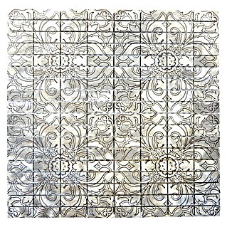 Mosaikfliese Rechteck ALF C101D (30 x 30 cm, Silber, Matt)