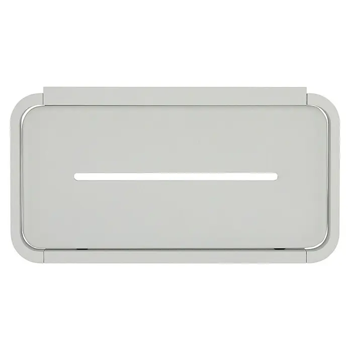 Zone Denmark Duschkorb RIM - 22 x 11,4 x 2 cm, White, Matt - Moderne weiße Papierhandtuchbox mit einem Schlitz in der Mitte für einfache Entnahme. Ideal für Badezimmer oder Küche.
