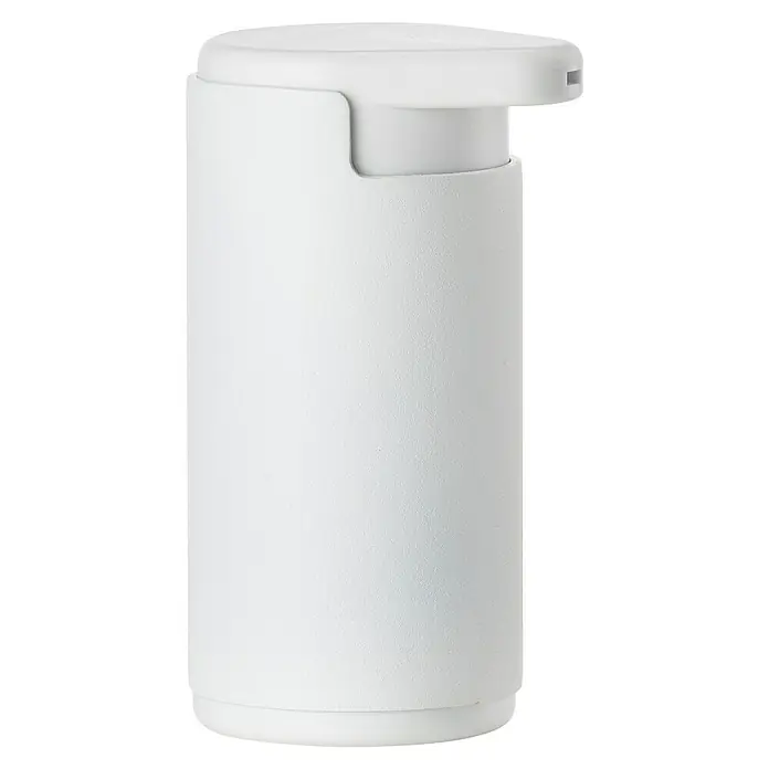 Zone Denmark Seifenspender RIM - ABS-Kunststoff, White - Nahaufnahme eines weißen Seifenspenders mit minimalistischem Design, ideal für moderne Badezimmer oder Küchen.