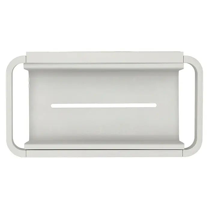 Zone Denmark Duschkorb RIM - 22 x 11,4 x 9 cm, White, Matt - Weißer Papierspender mit einem Schlitz in der Mitte, um das Papier leicht entnehmen zu können, und einem robusten Rahmen für Stabilität.