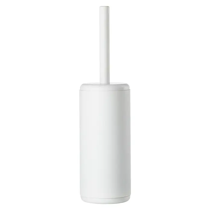 Zone Denmark WC-Bürstengarnitur RIM - ABS-Kunststoff, White, 10 cm - Weiße Toilettenbürste mit langem Griff für eine hygienische Reinigung des Badezimmers. Das schlichte Design passt gut in jedes moderne Bad.