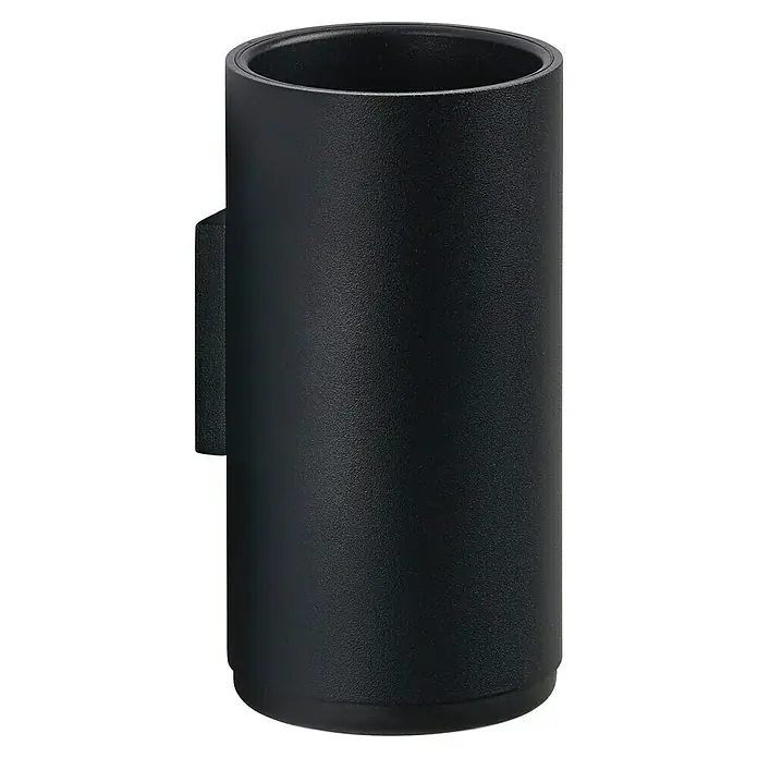 Zone Denmark Zahnputzbecher RIM - ABS-Kunststoff, Black, Wandmontage - Eine stilvolle, mattschwarze Wandleuchte mit zylindrischem Design. Ideal für moderne Innen- und Außenbereiche.