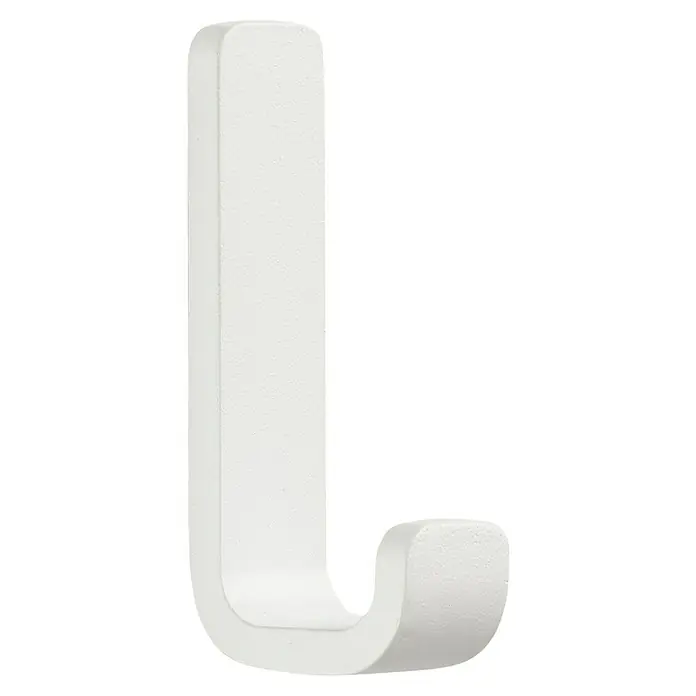 Zone Denmark Handtuchhaken RIM - Weiß, Höhe: 8,5 cm - Weißer Wandhaken in L-Form. Ideal für Küche, Bad oder Flur, um Handtücher oder Kleidung aufzuhängen. Robuste und stilvolle Aufbewahrungslösung.