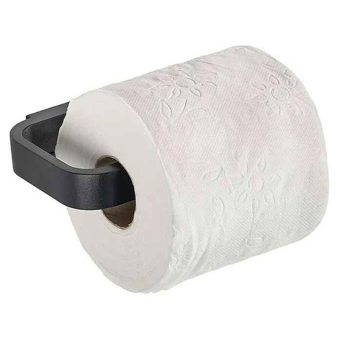Zone Denmark Toilettenpapierhalter RIM - Black, 8,4 cm - Toilettenpapierrolle auf einem Halter.