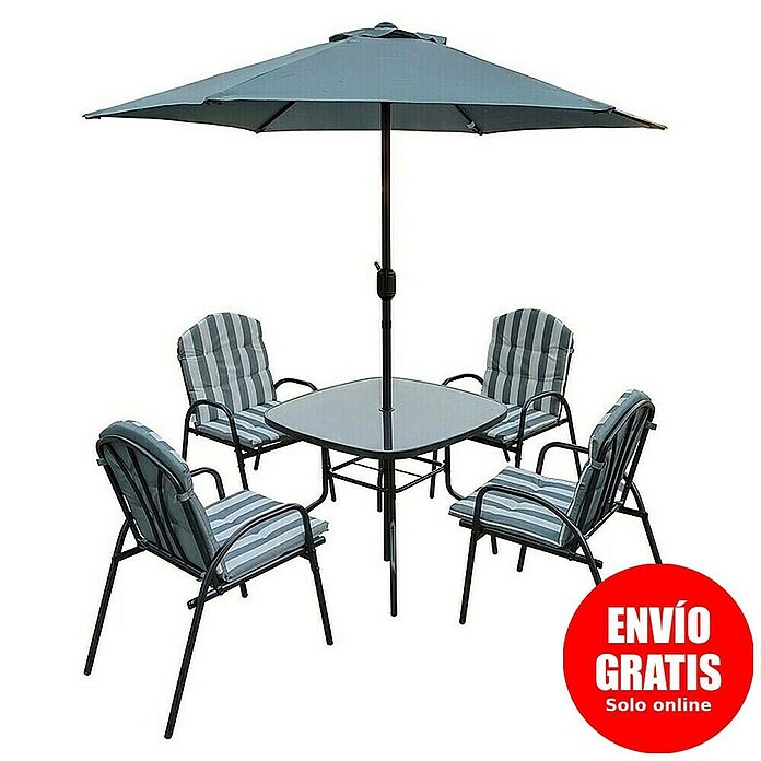 Set de muebles de jardín Dakota (6 pzs., Antracita) | BAUHAUS