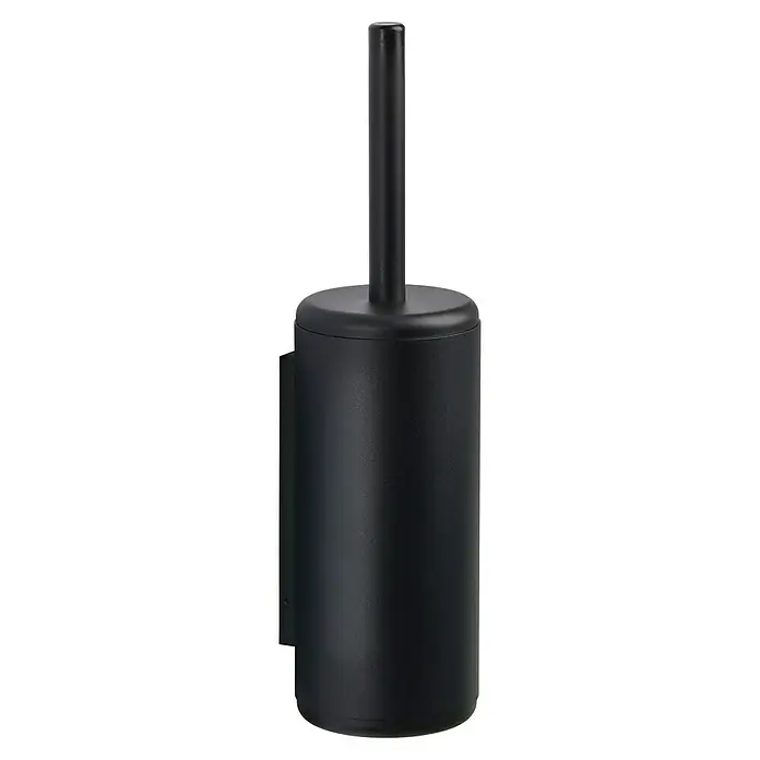 Zone Denmark WC-Bürstengarnitur RIM - ABS-Kunststoff, Black, 10,5 cm - Schwarze Toilettenbürste mit Halter zur Wandmontage. Das Produkt ist schlicht und modern designt.