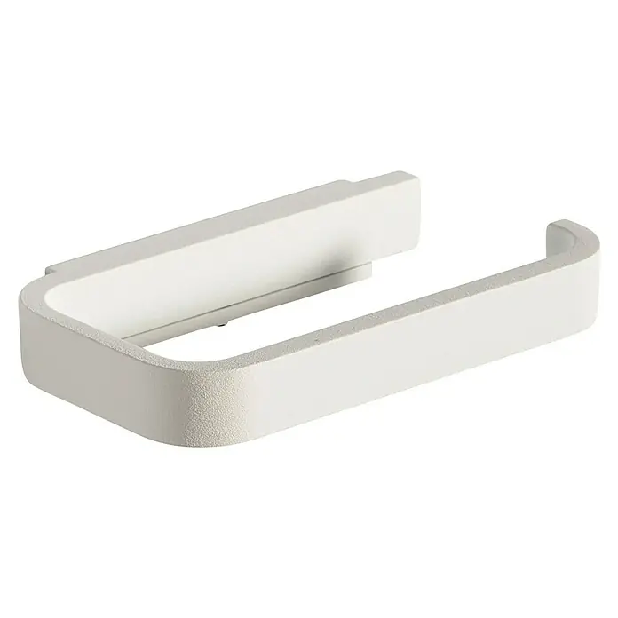 Zone Denmark Toilettenpapierhalter RIM - White, 8,4 cm - Weiße Toilettenpapierhalterung mit abgerundeten Kanten, die ein modernes und minimalistisches Design aufweist.