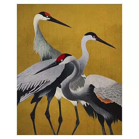 Komar Flair Fototapete Yellow Cranes