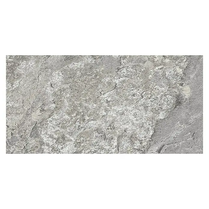 Halcón Pavimento porcelánico Bali - 60 x 30 mm, Gris, Mate - Textura de piedra en tonos grises. La superficie irregular de la piedra proporciona una estética natural y robusta. Ideal para fondos y texturas.
