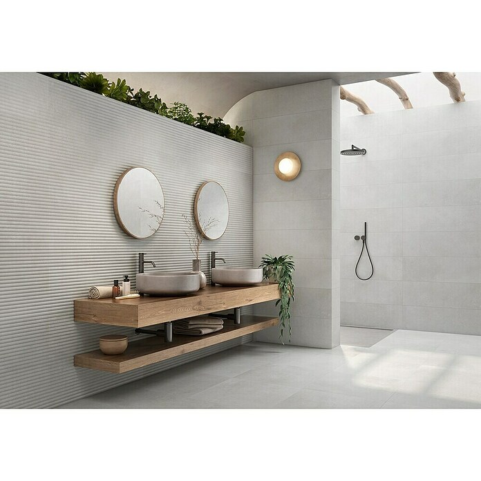 Revestimiento de pared Mood (30 x 90 cm, Blanco, Mate, Rectificado) | BAUHAUS