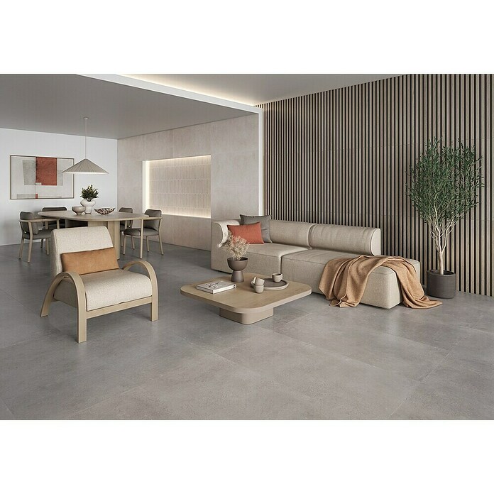 Halcón Pavimento porcelánico Amira (60 x 120 cm, Gris, Mate, Rectificado, 7,4 mm) | BAUHAUS