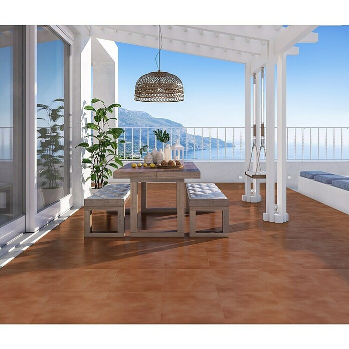 Pavimento porcelánico Cali (33,3 x 33,3 cm, Teja, Mate) | BAUHAUS