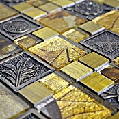 Mosaikfliese Crystal Mix XCM NIKO90 (30 x 30 cm, Gold, Glänzend)