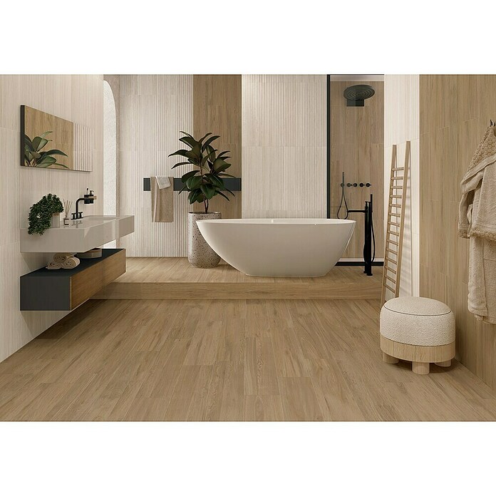 Pavimento porcelánico Nook (23,3 x 120 cm, Roble) | BAUHAUS