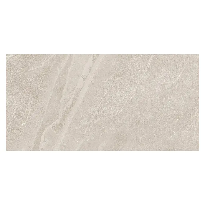 Pavimento porcelánico Aura - 37 x 75,5 cm, Light, Mate - Baldosa de cerámica beige con una ligera textura. Ideal para interiores, resistente y elegante.
