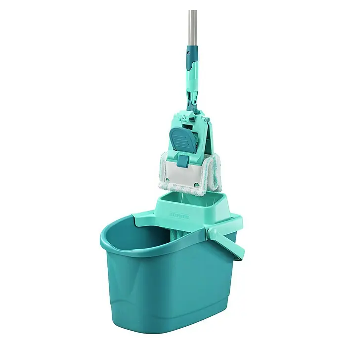 Leifheit Bodenwisch-Set Power Clean + Gratis Micro Duo - 4 -tlg. - Der Leifheit Wischmop mit Eimer ist ein praktisches Reinigungsset für streifenfreie Sauberkeit im ganzen Haus. Ideal für Fliesen und Steinböden.
