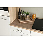 Flex-Well Samoa Singleküche mit Mikrowelle (Breite: 210 cm, Weiß/Braun, Mit Elektrogeräten) | BAUHAUS