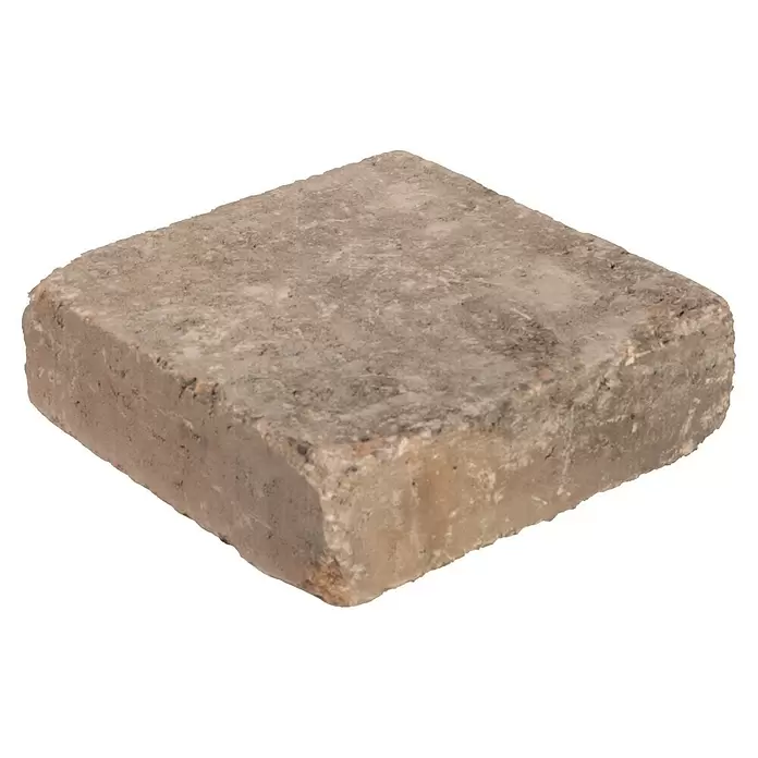 Pflasterstein Times - Muschelkalk, 20 x 20 x 7 cm, Quadratisch - Texturierter hellbraun-grauer Pflasterstein für die Landschaftsgestaltung im Außenbereich.