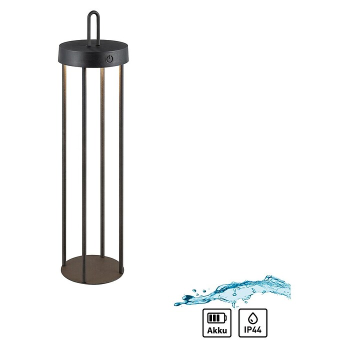 Paul Neuhaus Lámpara de sobremesa a batería Anselm (1,5 W, Negro, Blanco cálido) | BAUHAUS