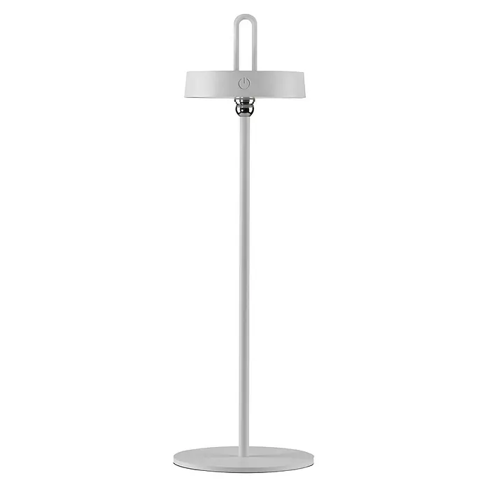 Paul Neuhaus Lámpara de sobremesa LED Amag - 1,5 W, L x An x Al: 15 x 15 x 47,2 cm, Blanco, Blanco cálido - Una lámpara de mesa blanca y moderna con diseño minimalista y asa de transporte para una iluminación adaptable.