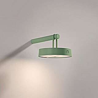 Just Light Aplique de pared con batería Arma (12,8 x 19 x 8,7 cm, Verde, Blanco cálido, 15 W, IP44)