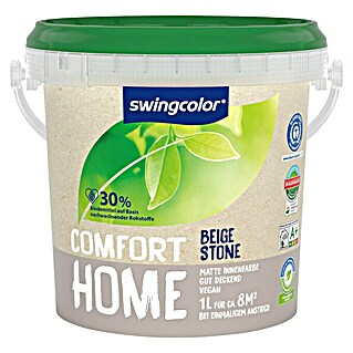 swingcolor Muurverf Comfort Home (Beige Stone, Extra mat, 1 l, Bevat geen conserveringsmiddelen)