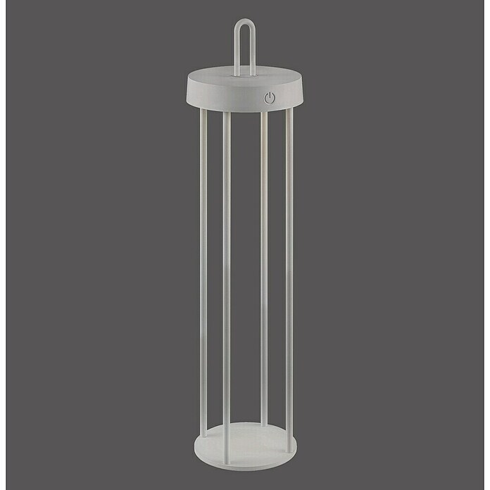 Paul Neuhaus Lámpara de sobremesa a batería Anselm (1,5 W, Ø x Al: 12,8 x 50,4 cm, Gris, Blanco cálido) | BAUHAUS