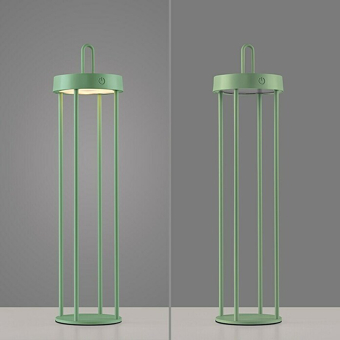 Paul Neuhaus Lámpara de sobremesa a batería Anselm (1,5 W, Ø x Al: 12,8 x 50,4 cm, Verde, Blanco cálido) | BAUHAUS