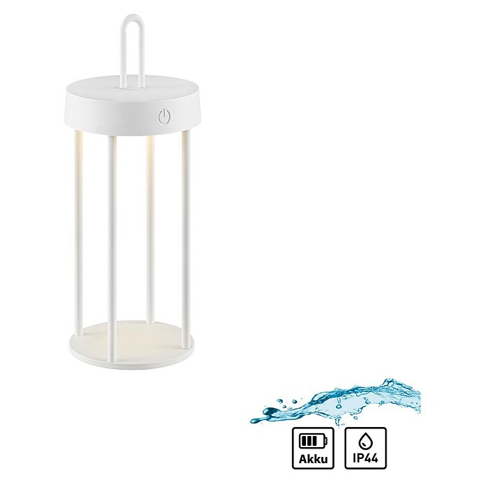 Paul Neuhaus Lámpara de sobremesa a batería Anselm (1 W, Blanco, Blanco cálido) | BAUHAUS