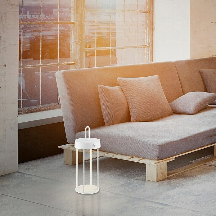 Paul Neuhaus Lámpara de sobremesa a batería Anselm (1 W, Blanco, Blanco cálido) | BAUHAUS