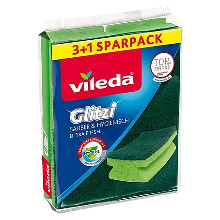 Vileda Glitzi Topfreiniger Sauber & Hygienisch Ultra Fresh 3+1