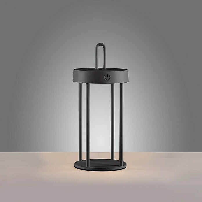 Paul Neuhaus Lámpara de sobremesa a batería Anselm (1 W, Negro, Blanco cálido) | BAUHAUS
