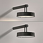 Just Light Aplique de pared con batería Arma (12,8 x 19 x 8,7 cm, Negro, Blanco cálido, 15 W, IP44) | BAUHAUS