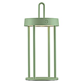 Paul Neuhaus Lámpara de sobremesa a batería Anselm (1 W, Ø x Al: 12,8 x 28,4 cm, Verde, Blanco cálido)