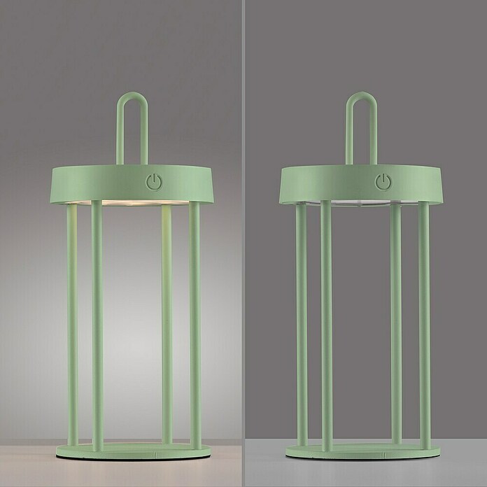 Paul Neuhaus Lámpara de sobremesa a batería Anselm (1 W, Verde, Blanco cálido) | BAUHAUS