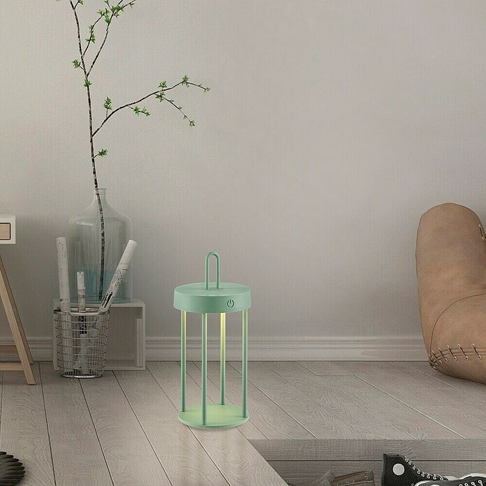 Paul Neuhaus Lámpara de sobremesa a batería Anselm (1 W, Verde, Blanco cálido) | BAUHAUS