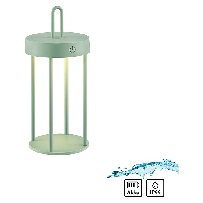 Paul Neuhaus Lámpara de sobremesa a batería Anselm (1 W, Verde, Blanco cálido) | BAUHAUS
