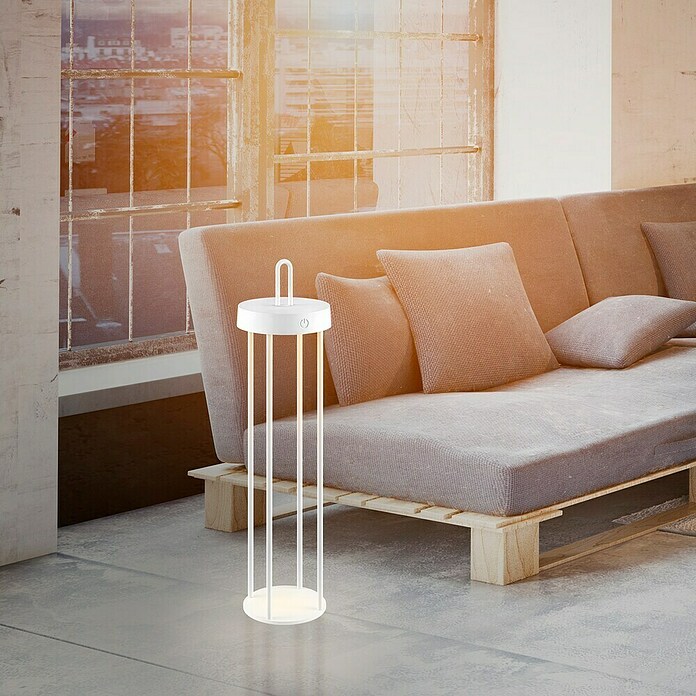 Paul Neuhaus Lámpara de sobremesa a batería Anselm (1,5 W, Blanco, Blanco cálido) | BAUHAUS