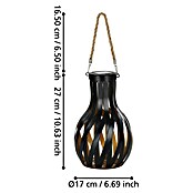 Eglo Lámpara de sobremesa solar Z_Solar (0,06 W, Negro/Oro, IP44) | BAUHAUS
