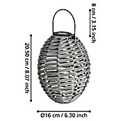 Eglo Lámpara de sobremesa solar Z_Solar (6 W, Gris, IP44) | BAUHAUS