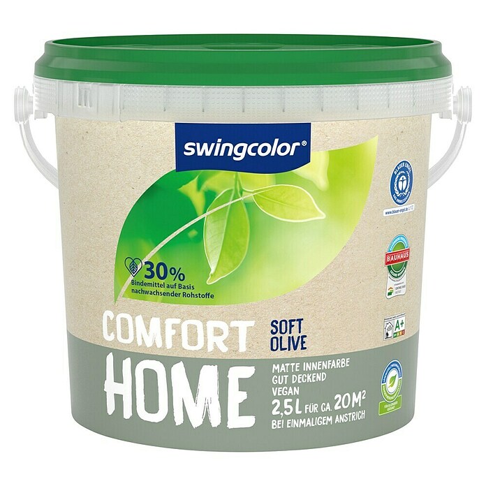 swingcolor Muurverf Comfort Home (Soft Olive, Extra mat, 2,5 l, Bevat geen conserveringsmiddelen) | BAUHAUS