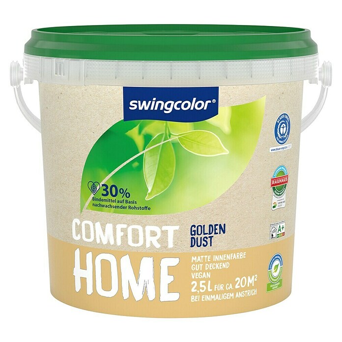 swingcolor Wandfarbe Comfort Home (Golden Dust, Stumpfmatt, 2,5 l, Konservierungsmittelfrei) | BAUHAUS