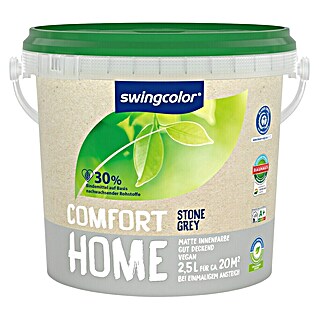 swingcolor Wandfarbe Comfort Home (Stone Grey, Stumpfmatt, 2,5 l, Konservierungsmittelfrei)
