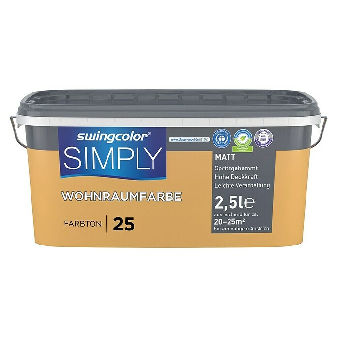 swingcolor Wandfarbe SIMPLY (Nr. 25, Matt, 2,5 l) | BAUHAUS
