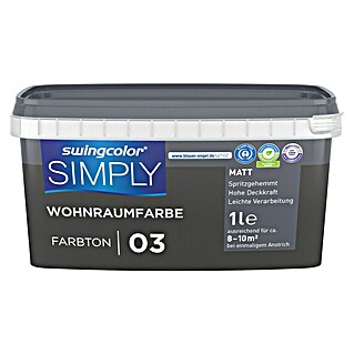 swingcolor Boja za zid Simply (Antracit - br. 3, Mat, 1 l)